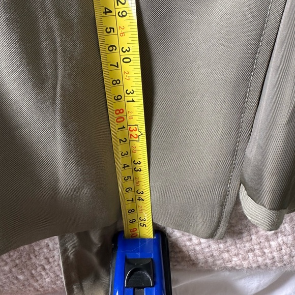 Banana Republic Olive Green Trench Coat Size Small - Picture 15 of 15